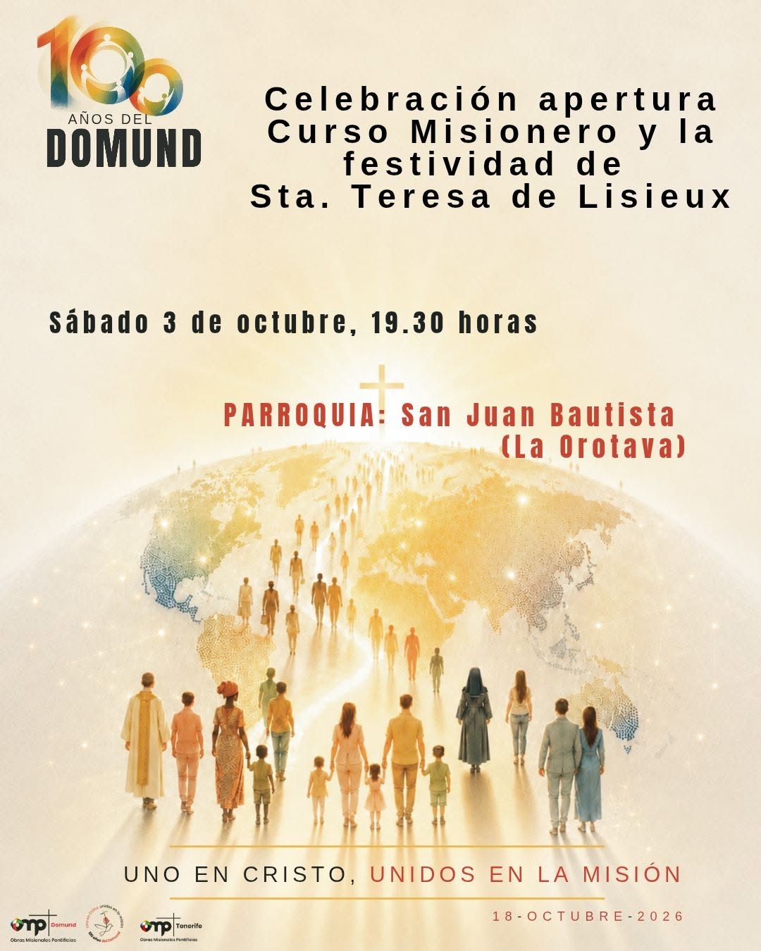 3 de octubre, comienzo del curso misionero en nuestra diócesis