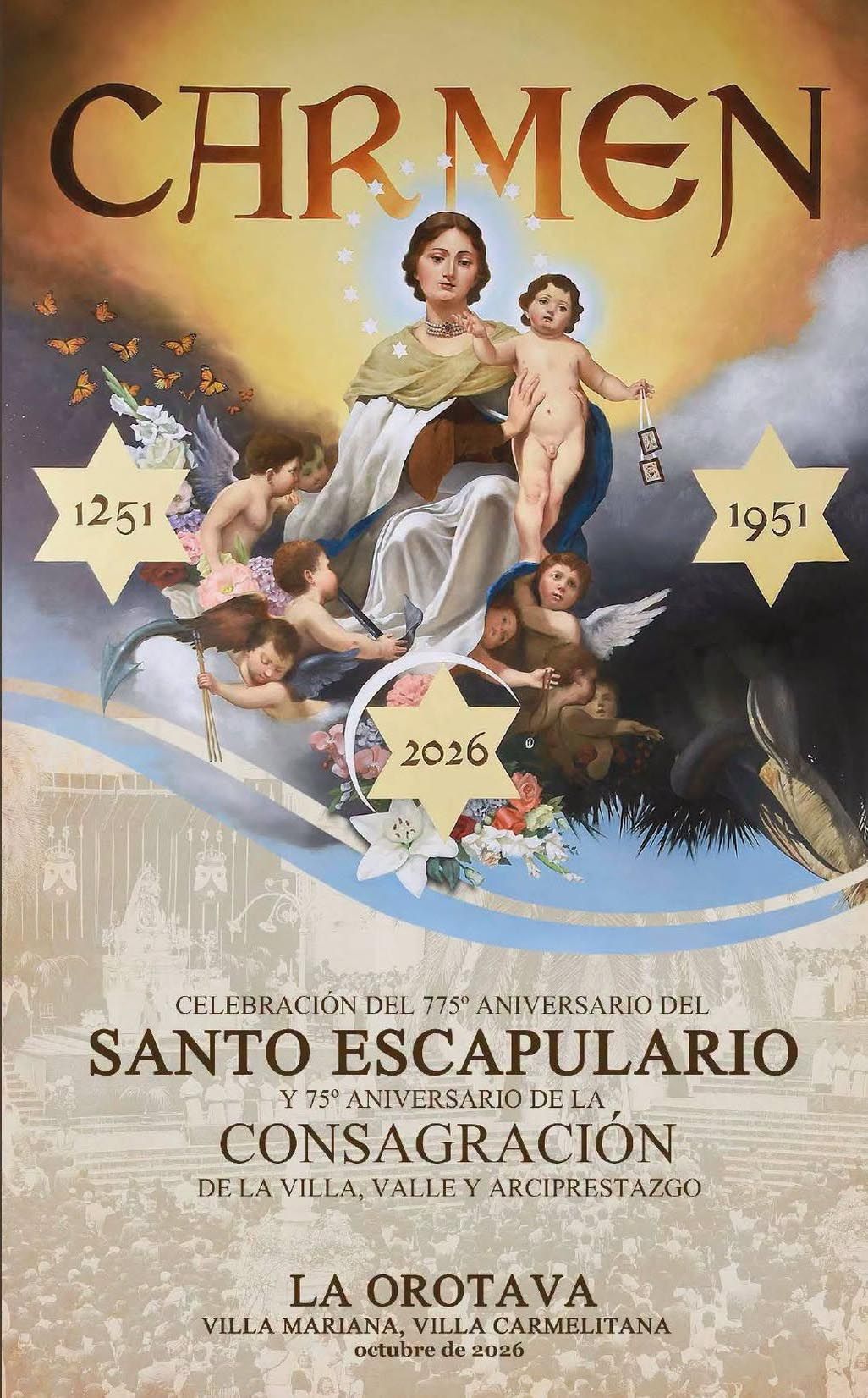 775 aniversario del Santo Escapulario y del 75 aniversario de la consagración a la Virgen del Carmen de la Villa de La Orotava