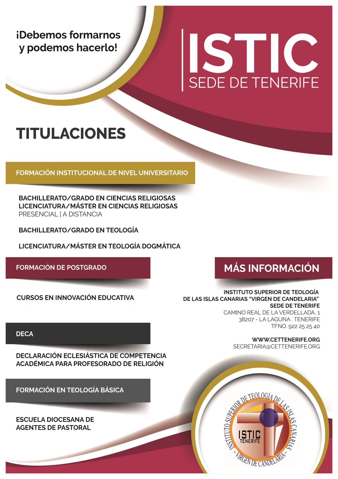 Acto de apertura de curso del ISTIC y del Seminario Diocesano