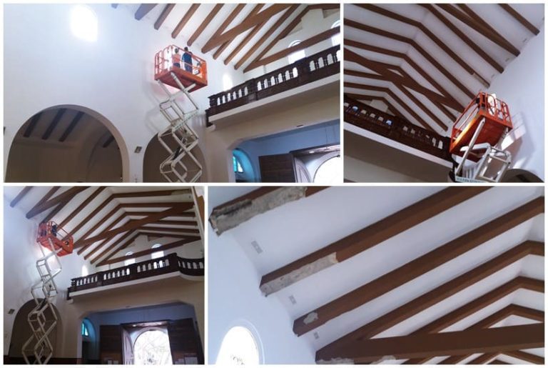 Lee más sobre el artículo Daños en las vigas de la cubierta de la iglesia